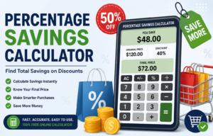 Read more about the article Percentage Savings Calculator – Find Total Savings on Discounts (2026)
