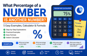 Read more about the article What Percentage of a Number Is Another Number? 5 Easy Examples, Calculator & Formula