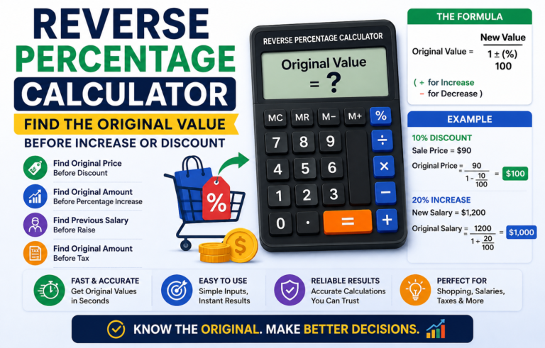 Reverse Percentage Calculator