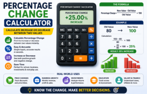 Read more about the article Percentage Change Calculator: 7 Easy Ways to Calculate Increase or Decrease